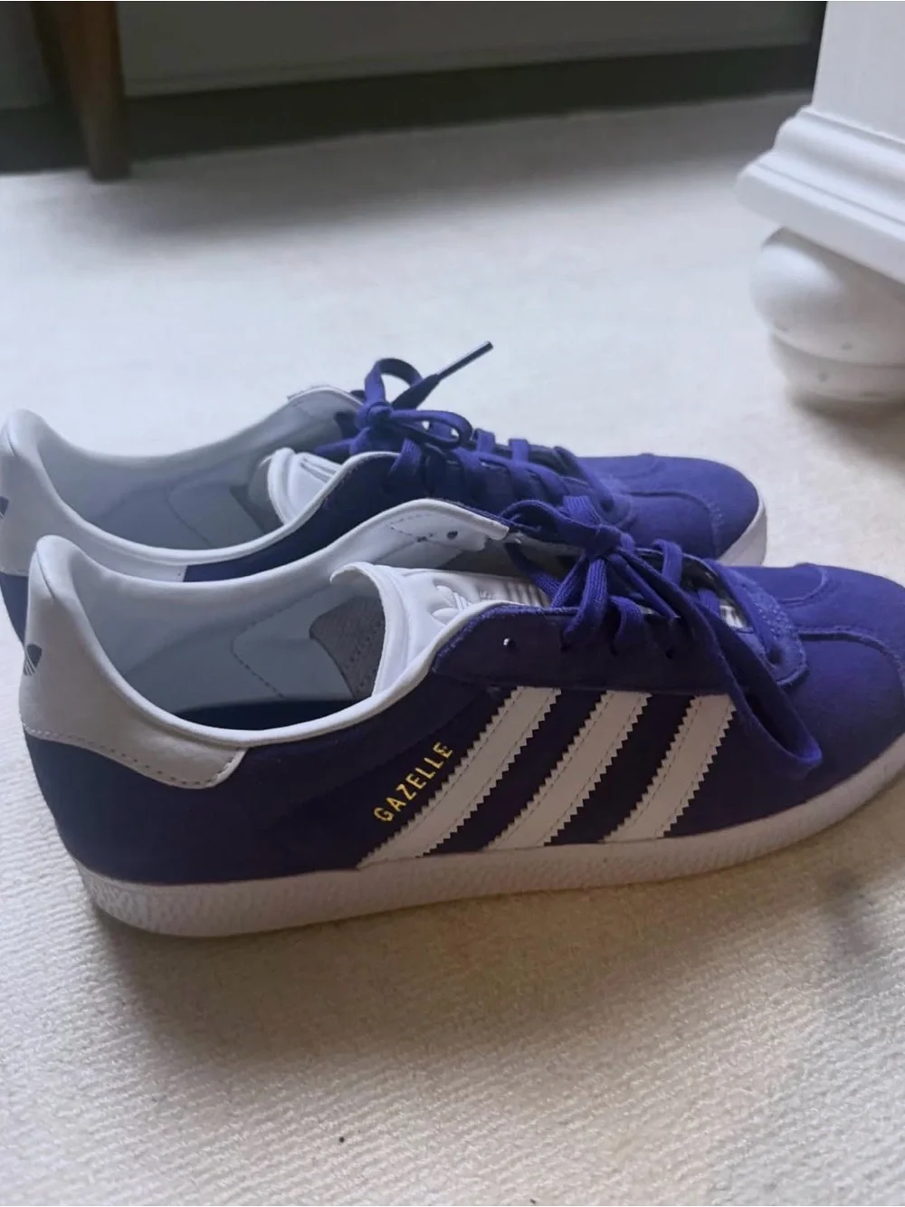 adidas Suede Low-Top Sneaker - Purple & White - Picture 2 of 3